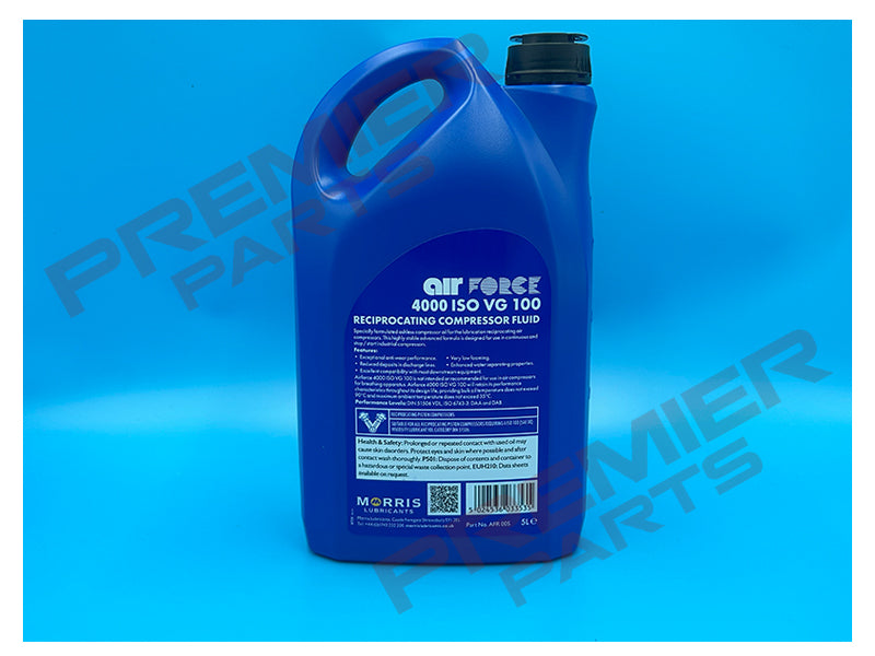 AFR005 Air Force 4000 ISO VG 100 Piston Reciprocating Compressor Oil 5 LTR