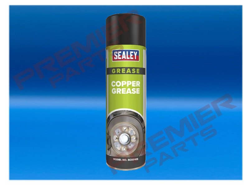 SCS016S Sealey Copper Grease Lubricant 500ml Spray