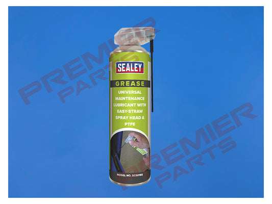 SCS018S Sealey Universal Maintenance Lubricant with Easy-Straw Spray Head & PTFE 500ml